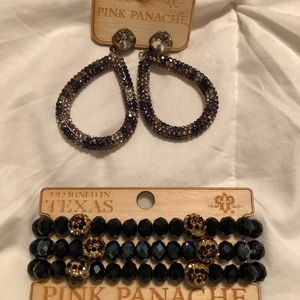 Cheetah print matching earrings & bracelet